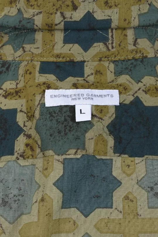 Camp Shirt Cotton Cross Batik - Olive 7 Camp Shirt Cotton Cross Batik - Olive - Image 5