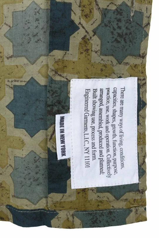 Camp Shirt Cotton Cross Batik - Olive 8 Camp Shirt Cotton Cross Batik - Olive - Image 6