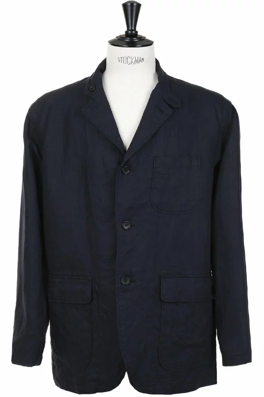 Loiter Jacket Linen Twill - Navy | Vendite DONNA