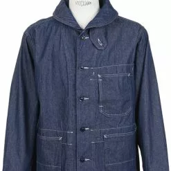 Shawl Collar Utility Jacket Industrial 8oz Denim - Indigo