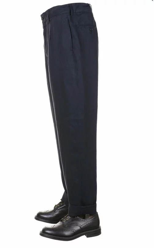 Andover Pant Linen Twill - Navy 4 Andover Pant Linen Twill - Navy - Image 2