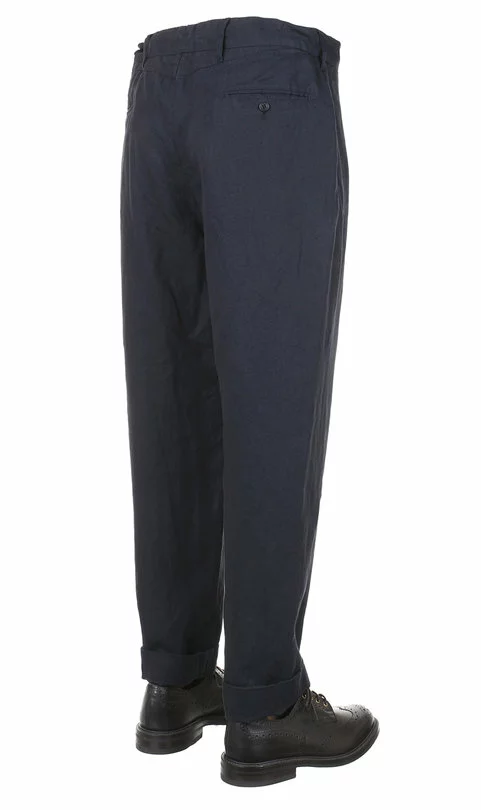 Andover Pant Linen Twill - Navy 6 Andover Pant Linen Twill - Navy - Image 4