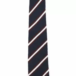 Knit Tie Stripe - Navy/Burgundy