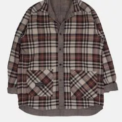 1St Pat-rn Peak Reversible Overshirt Brown Mix -Vendite DONNA 1St Pat rn Peak Reversible Overshirt Brown Mix detail 3 670x882 1