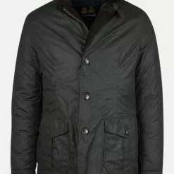 Barbour Winter Lutz Wax Jacket Navy Olive Night