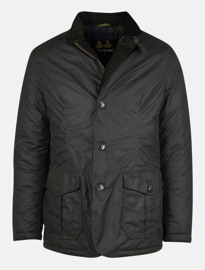 Barbour Winter Lutz Wax Jacket Navy Olive Night 3 Barbour Winter Lutz Wax Jacket Navy Olive Night