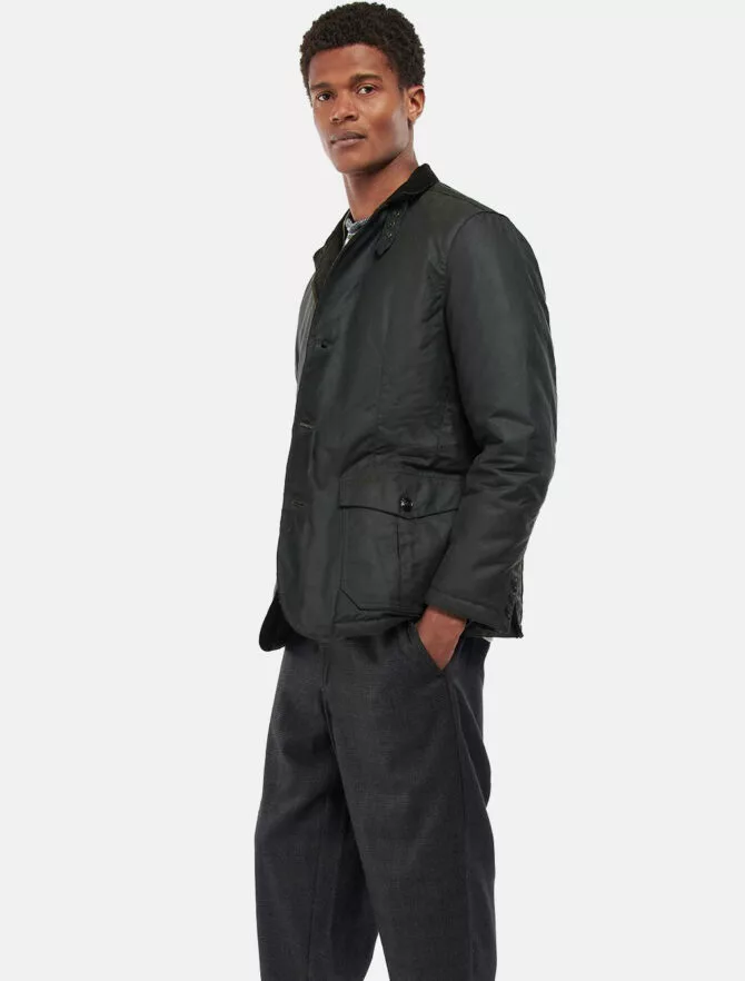 Barbour Winter Lutz Wax Jacket Navy Olive Night 4 Barbour Winter Lutz Wax Jacket Navy Olive Night - Image 2