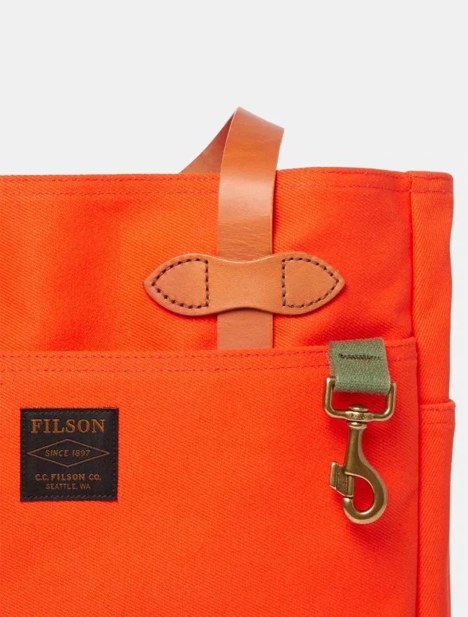 Filson Rugged Twill Tote Bag Phaesant Red 6 Filson Rugged Twill Tote Bag Phaesant Red - Image 5