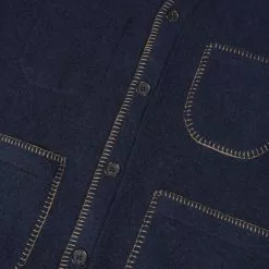 Universal Works Blanket Wool Fleece Cardigan Navy -Vendite DONNA Universal Works Blanket Wool Fleece Cardigan Navy detail 670x882 1