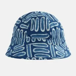 Universal Works Naval Hat Hand Block Print Indigo