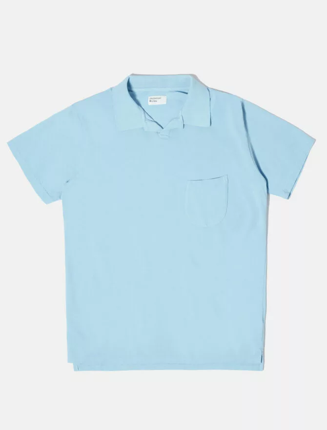 Universal Works Vacation Polo Pale Blue 3 Universal Works Vacation Polo Pale Blue