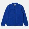 Universal Works Wool Fleece Cardigan Blue -Vendite DONNA Universal Works Wool Fleece Cardigan Blue 670x882 1