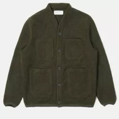 Vendite DONNA 23 Universal Works Wool Fleece Cardigan Olive