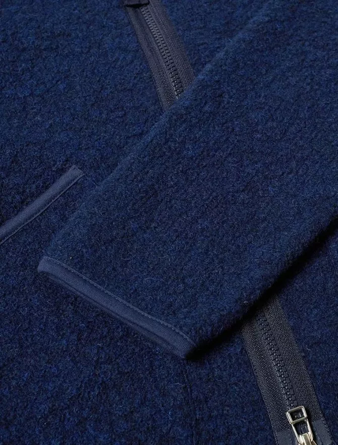 Universal Works Zip Liner Jacket Tibet Fleece Navy 4 Universal Works Zip Liner Jacket Tibet Fleece Navy - Image 2