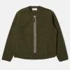 Universal Works Zip Liner Jacket Tibet Fleece Olive
