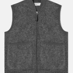 Universal Works Zip Waistcoat Charcoal