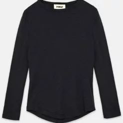YMC Charlotte Long Sleeve Cotton T-Shirt Navy