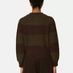 YMC Foxtail Alpace Cardigan Green Brown -Vendite DONNA YMC Foxtail Alpace Cardigan Green Brown model retro 670x882 1